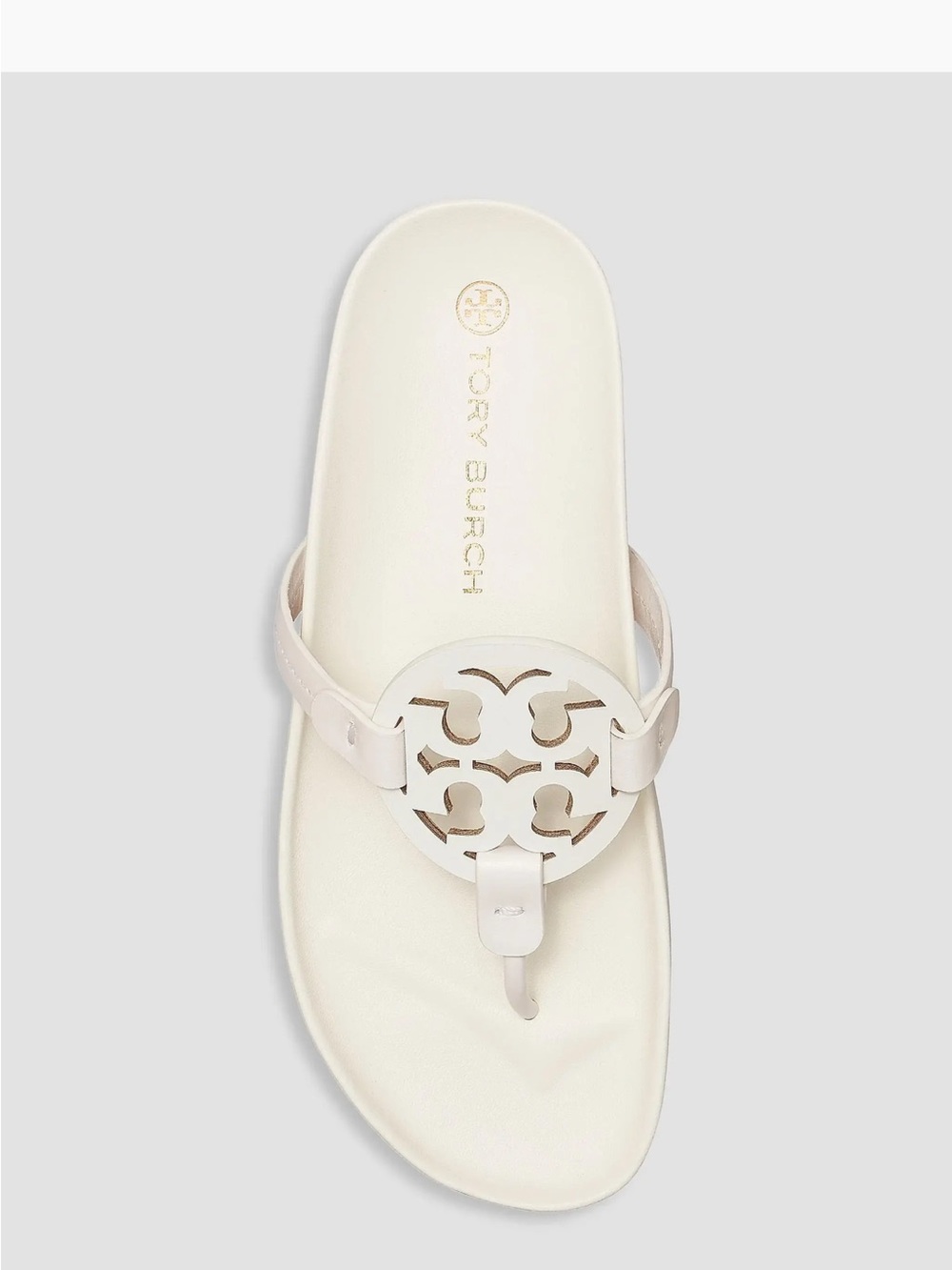 Tory Burch Women’s Miller Cloud Leather Cream Thong Sandal